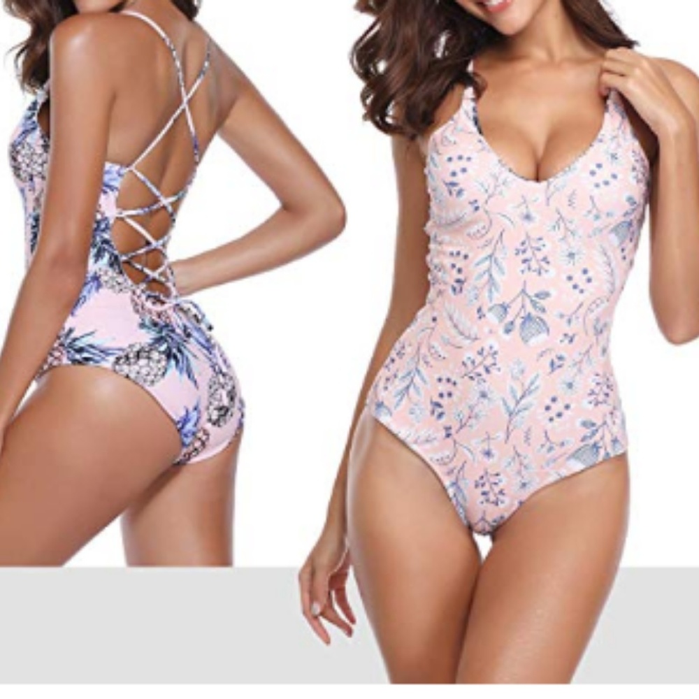 Reversible One Piece Bathing Suit (2 Style in 1) - Picture 6 of 8